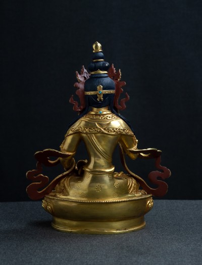 Vajrasattva- 8 inch 24k Full-Gold antique 