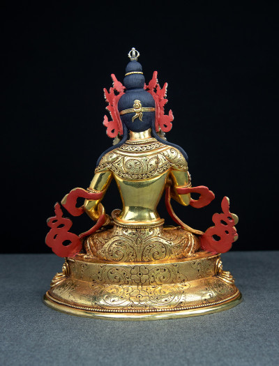 Vajrasattva- Double lotus- 9 inch 24k Full-gold antique 