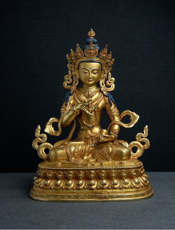 Vajrasattva- Double lotus- 12 inch Full-gold antique (1.1)