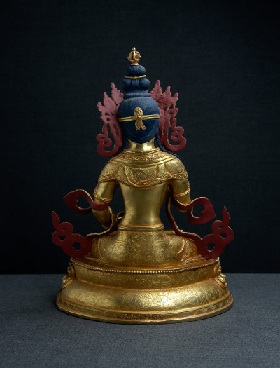 Vajrasattva- Double lotus- 12 inch Full-gold antique (1.1)