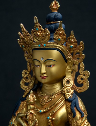Vajrasattva- Double lotus- 12 inch Full-gold antique (1.1)