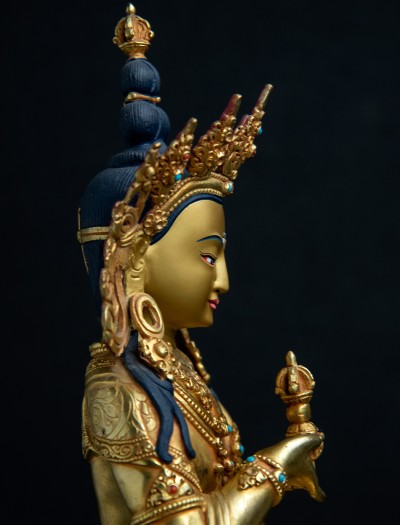 Vajrasattva- Double lotus- 12 inch Full-gold antique (1.1)