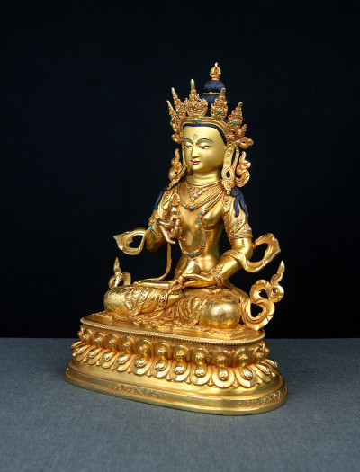 Vajrasattva- Double lotus- 12 inch Full-gold antique (1.2)