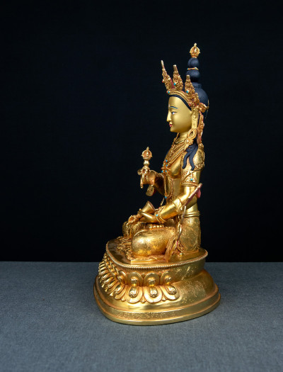 Vajrasattva- Double lotus- 12 inch Full-gold antique (1.2)