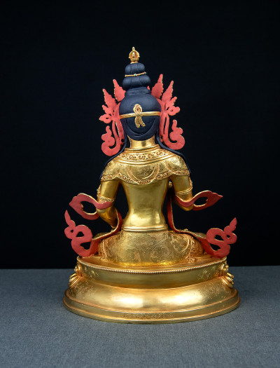 Vajrasattva- Double lotus- 12 inch Full-gold antique (1.2)