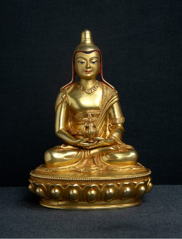 Vimalamitra- 9" inch 24k Full-gold antique