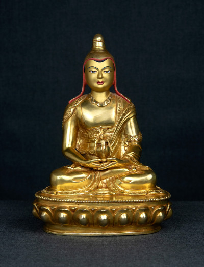 Vimalamitra- 9" inch 24k Full-gold antique