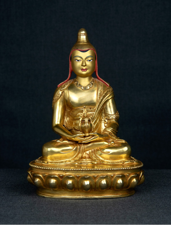 Vimalamitra- 9" inch 24k Full-gold antique