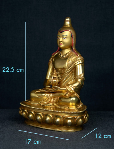 Vimalamitra- 9" inch 24k Full-gold antique