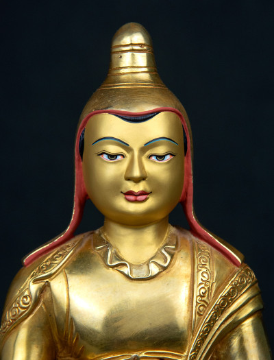 Vimalamitra- 9" inch 24k Full-gold antique