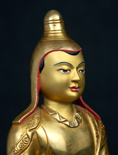 Vimalamitra- 9" inch 24k Full-gold antique
