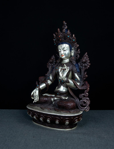 White Tara- 12 inch Part-Silver antique