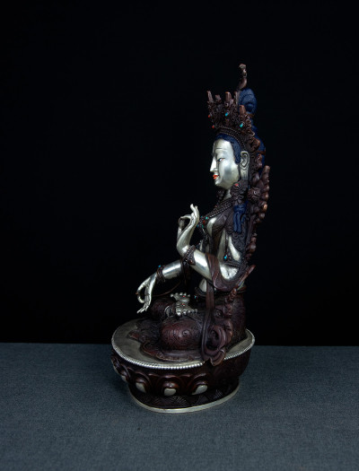White Tara- 12 inch Part-Silver antique