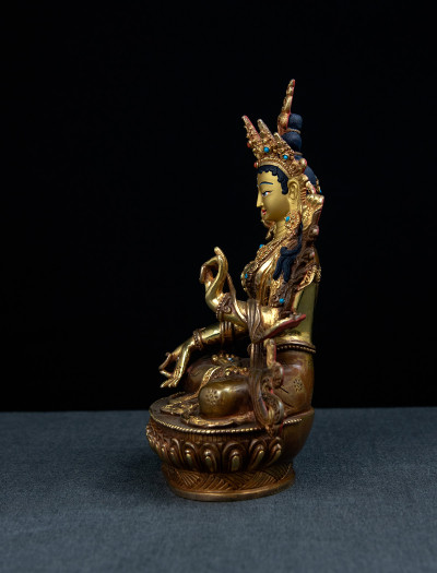 White Tara- 8 inch 24k Part-gold 