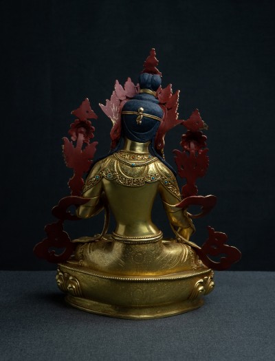 White Tara- 13 inch 24k Full-gold antique