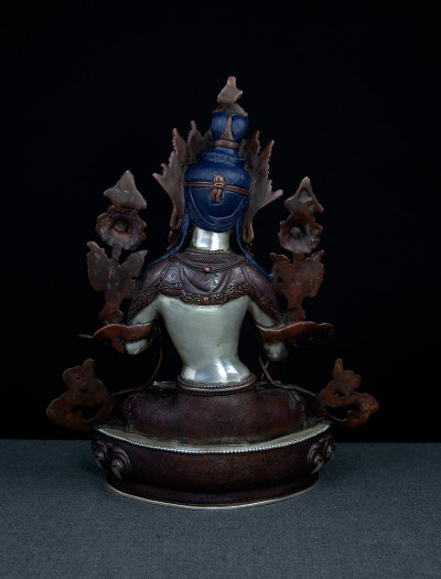 White Tara- 13 inch Part-Silver antique