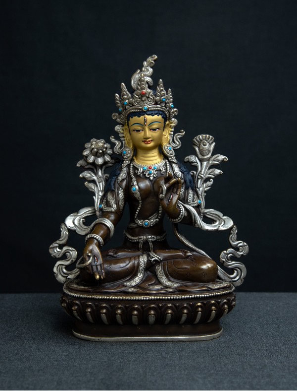 White Tara- 8 inch Part-Silver 