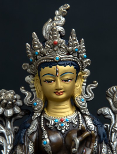 White Tara- 8 inch Part-Silver 