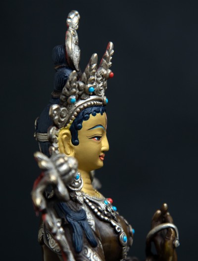 White Tara- 8 inch Part-Silver 