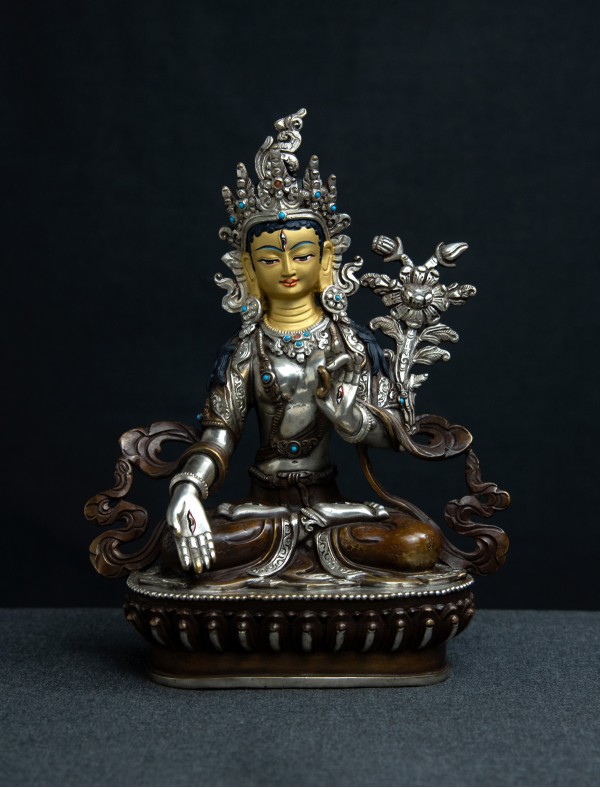 White Tara- 8 inch Part-Silver 