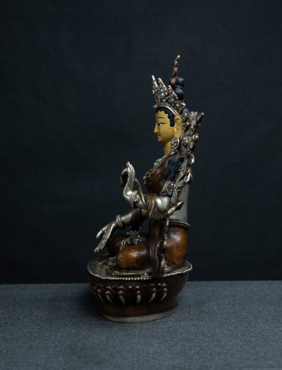 White Tara- 8 inch Part-Silver 