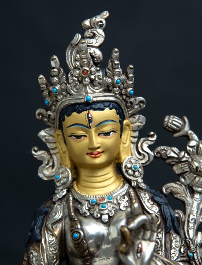 White Tara- 8 inch Part-Silver 