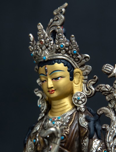 White Tara- 8 inch Part-Silver 