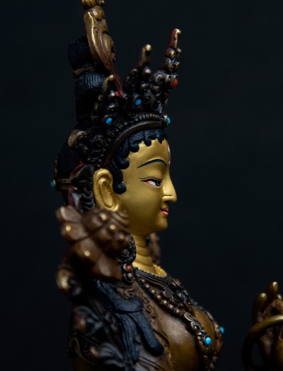 White Tara- 8 inch Copper two-toned oxidized