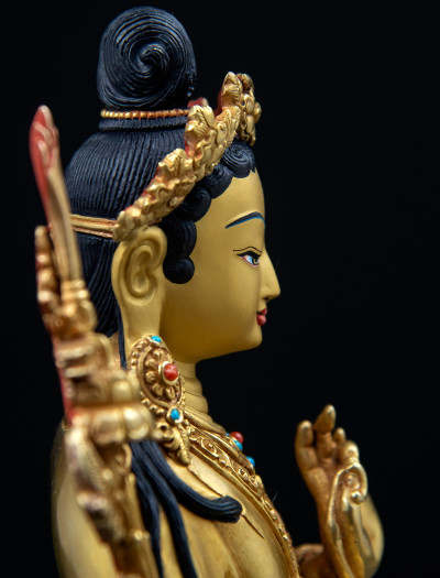 Yuthok Yonten Gompo- 8 inch 24k Full-gold antique