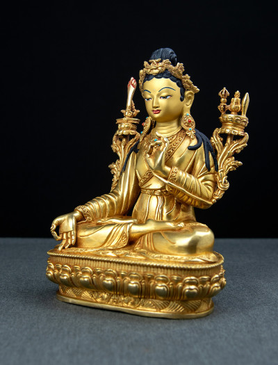 Yuthok Yonten Gompo- 8 inch 24k Full-gold antique