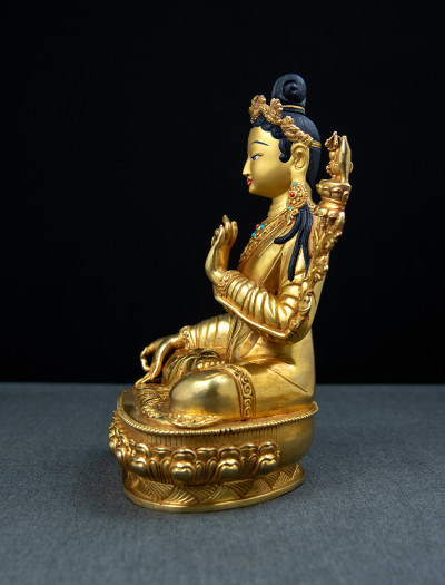 Yuthok Yonten Gompo- 8 inch 24k Full-gold antique