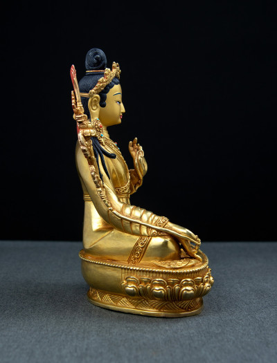 Yuthok Yonten Gompo- 8 inch 24k Full-gold antique