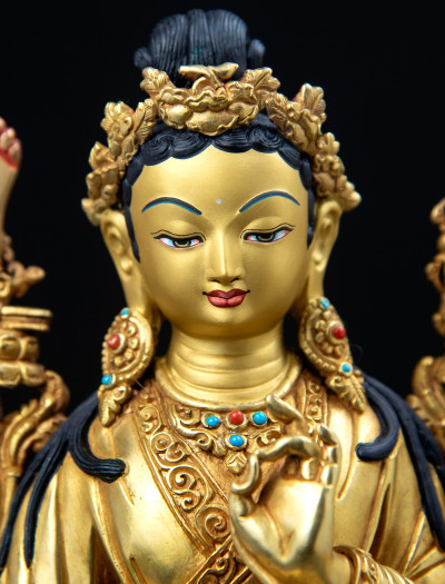 Yuthok Yonten Gompo- 8 inch 24k Full-gold antique