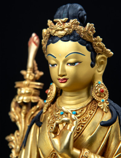 Yuthok Yonten Gompo- 8 inch 24k Full-gold antique